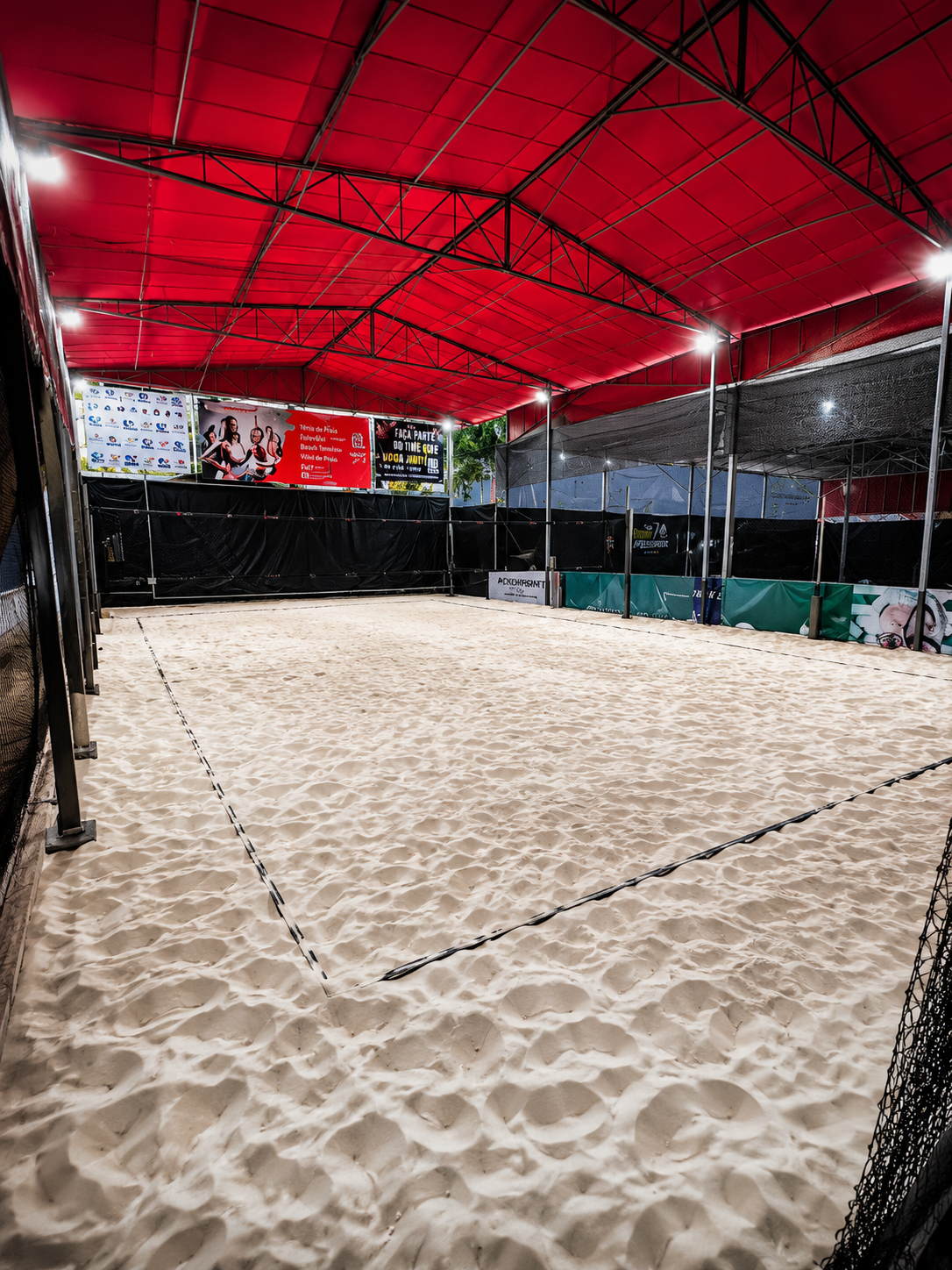 Quadras de areia da arena